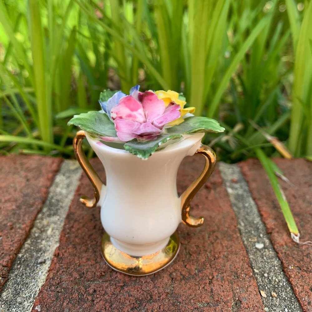 Sandford Bone China Small Vase with Floral Variety